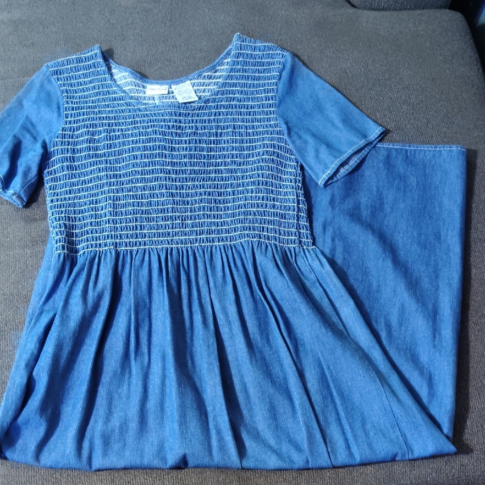 Bobbie Brooks Indigo Smocked Dress